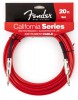 FENDER 20 CALIFORNIA INSTRUMENT CABLE CANDY APPLE RED